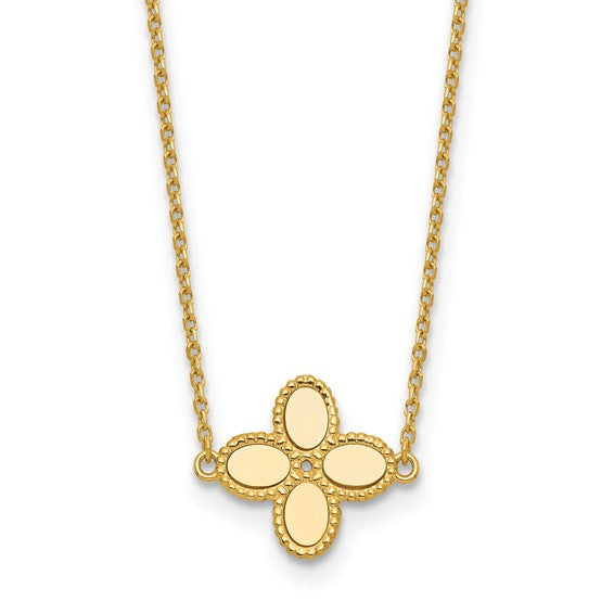 Gold Single Clover Necklace