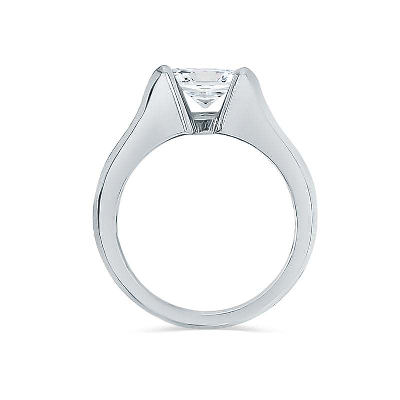 Platinum & 24k Solitare Engagement Ring