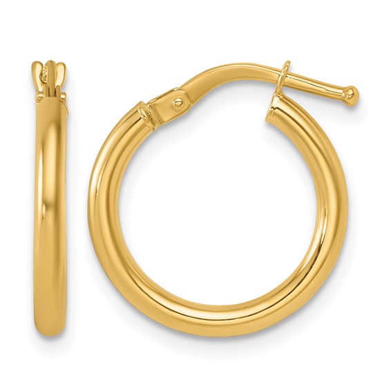 Classic Gold Tube Hoops (1.9 x 16.7 mm)