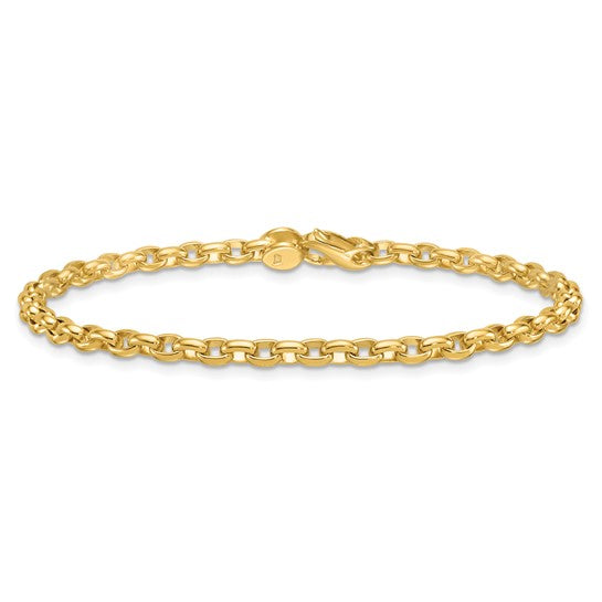 Solid Oval Rolo Chain Link Bracelet