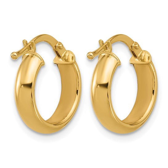 Wide Classic Huggie Hoops (4 x 15mm)