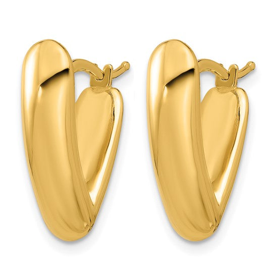 V Shape Gold Hoops