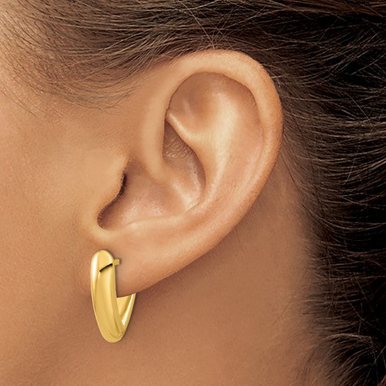 V Shape Gold Hoops