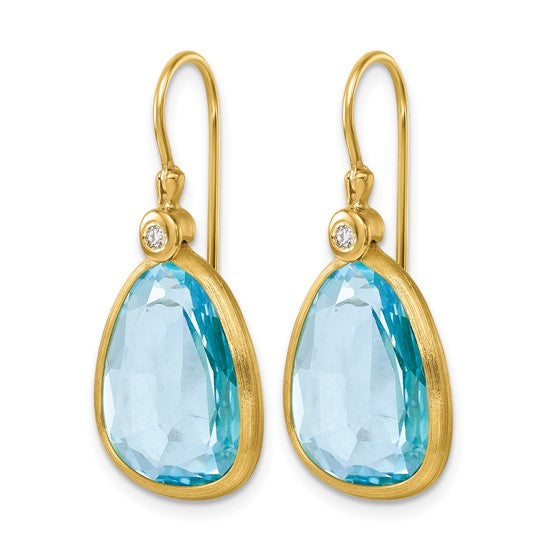 Blue Topaz Dangle Earrings