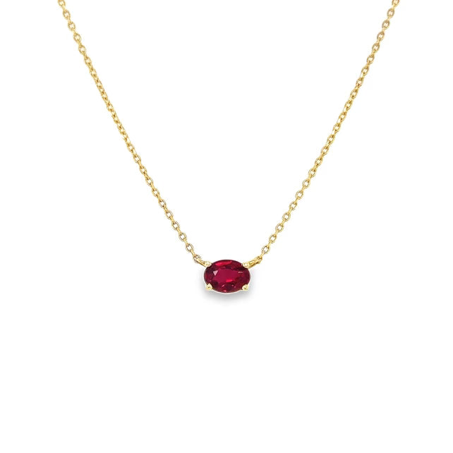 Ruby Solitare Necklace