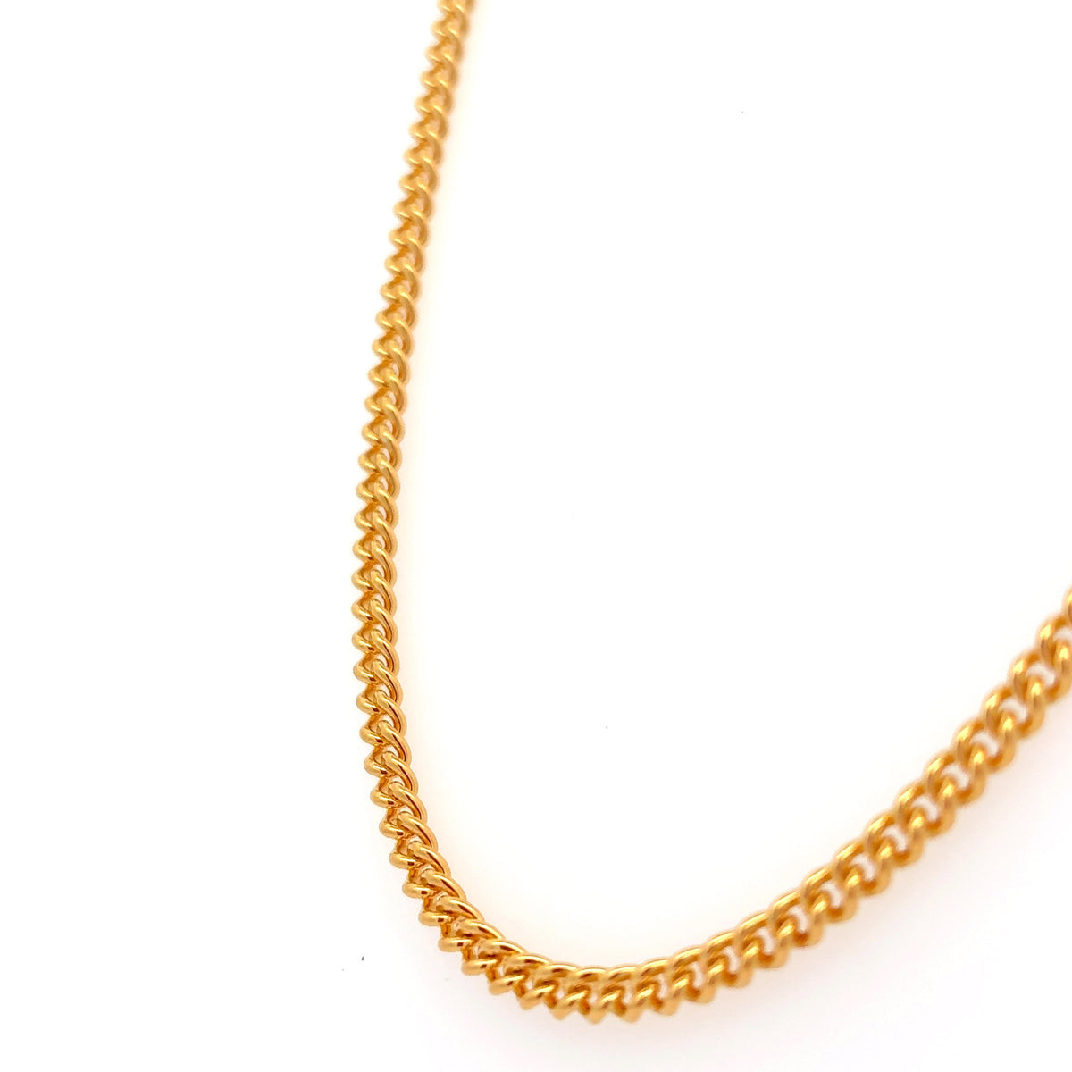 3.5mm Vermeil Curb Chain