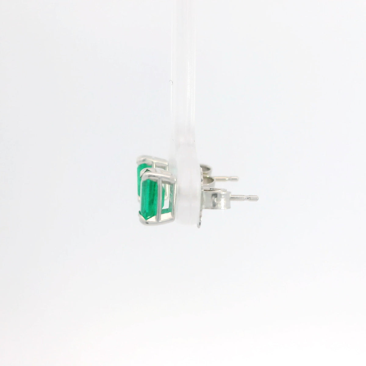 Emerald Cut Emerald Studs