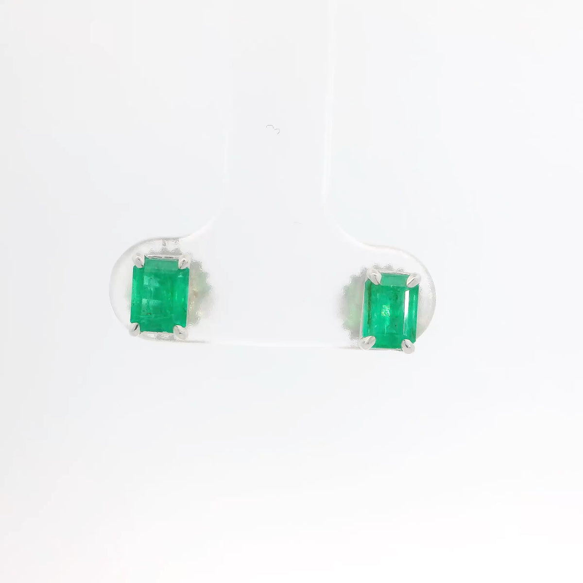 Emerald Cut Emerald Studs