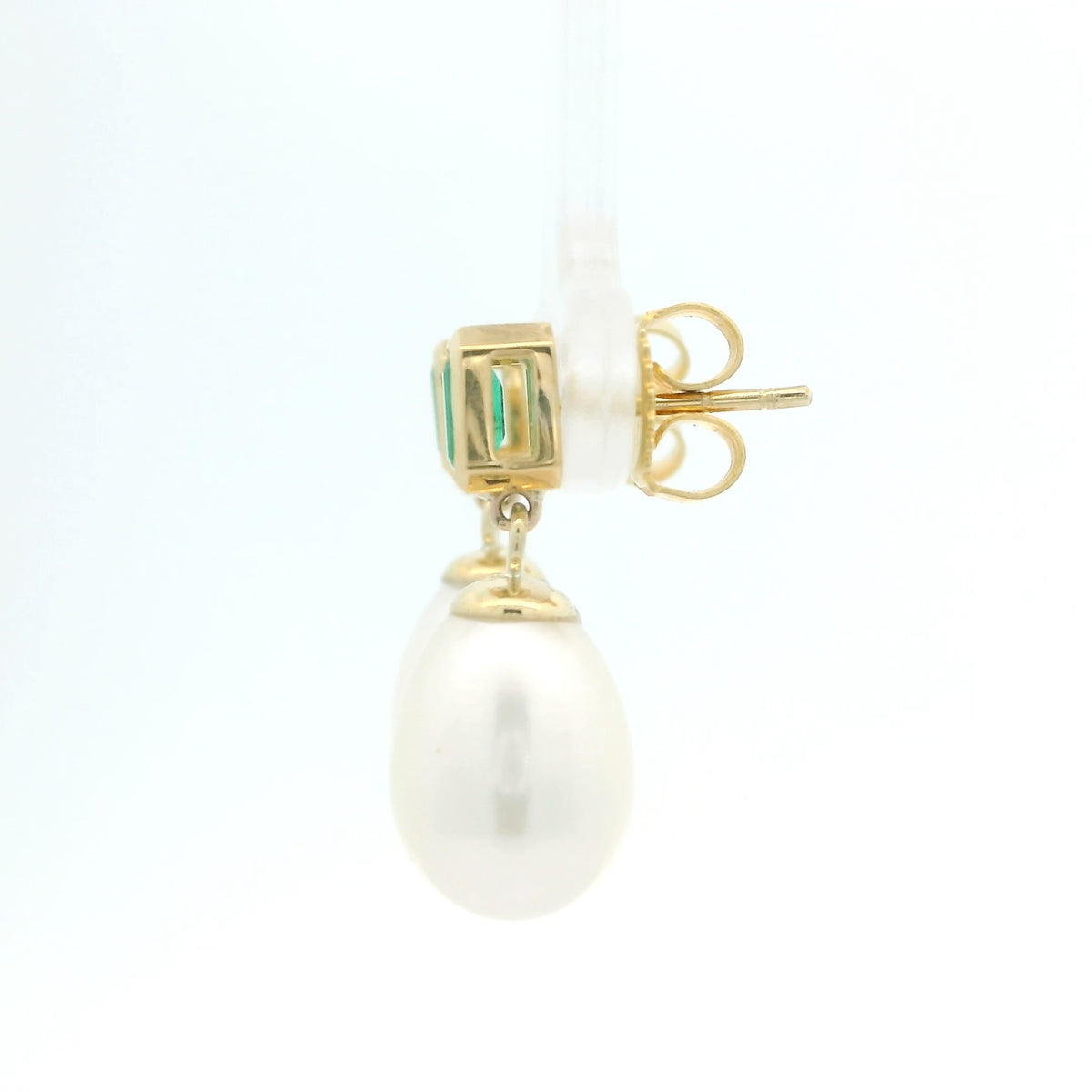 Emerald and Pearl Earrings