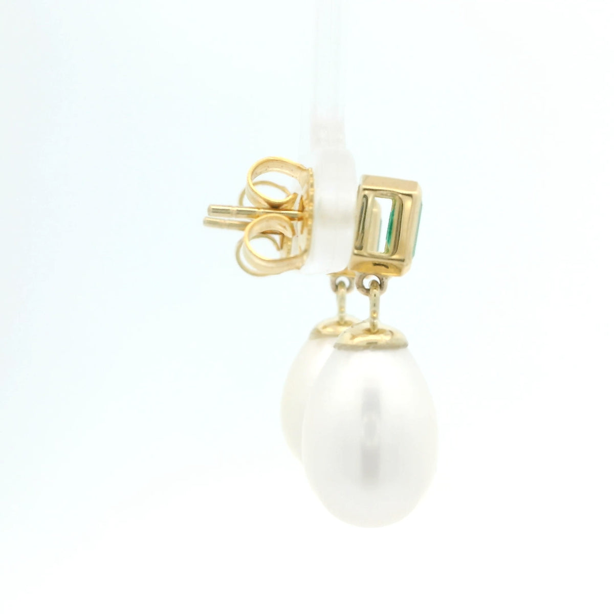 Emerald and Pearl Earrings