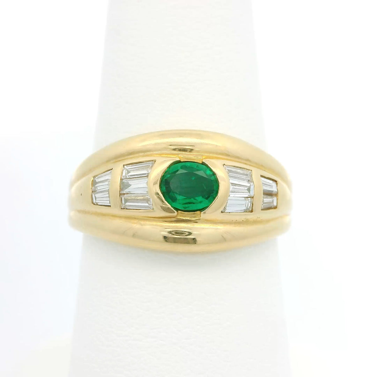 Emerald and Diamond Wide Band