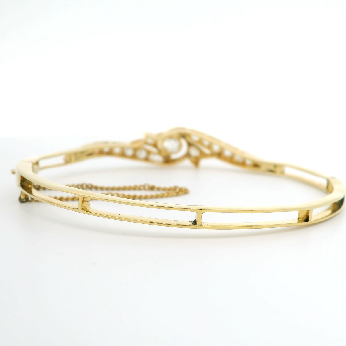 Vintage Old Mine Diamond Hinge Bangle