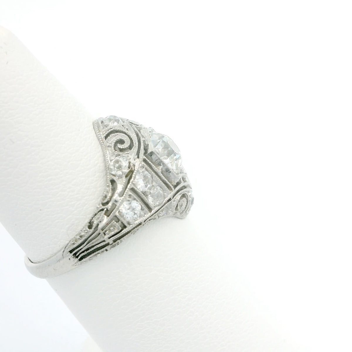 Antique 1910s Platinum Diamond Ring