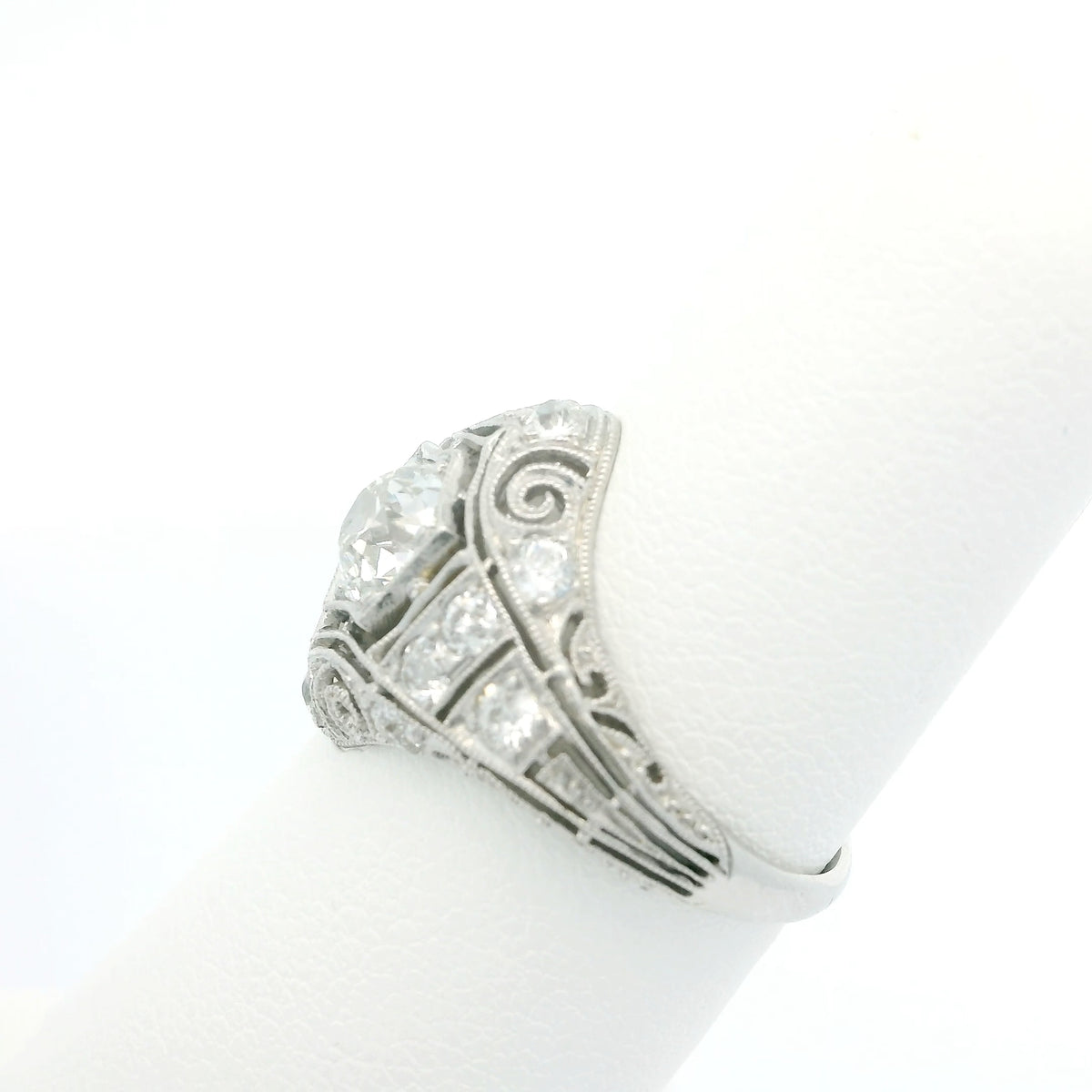 Antique 1910s Platinum Diamond Ring