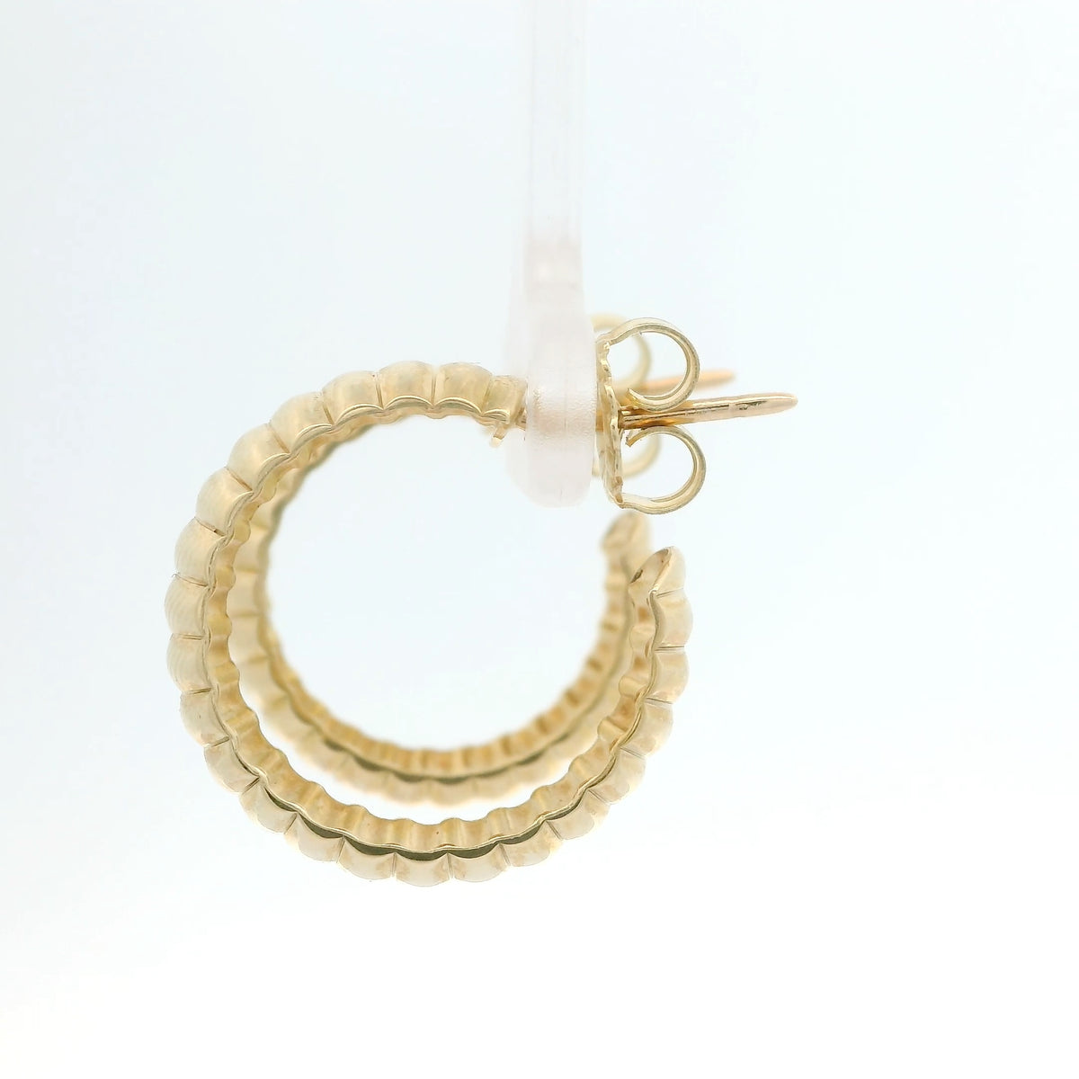 Shrimp Design Gold Hoops