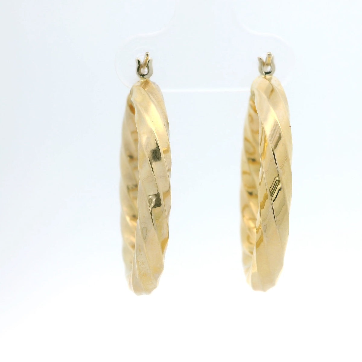 Yellow Gold Twist Hoops