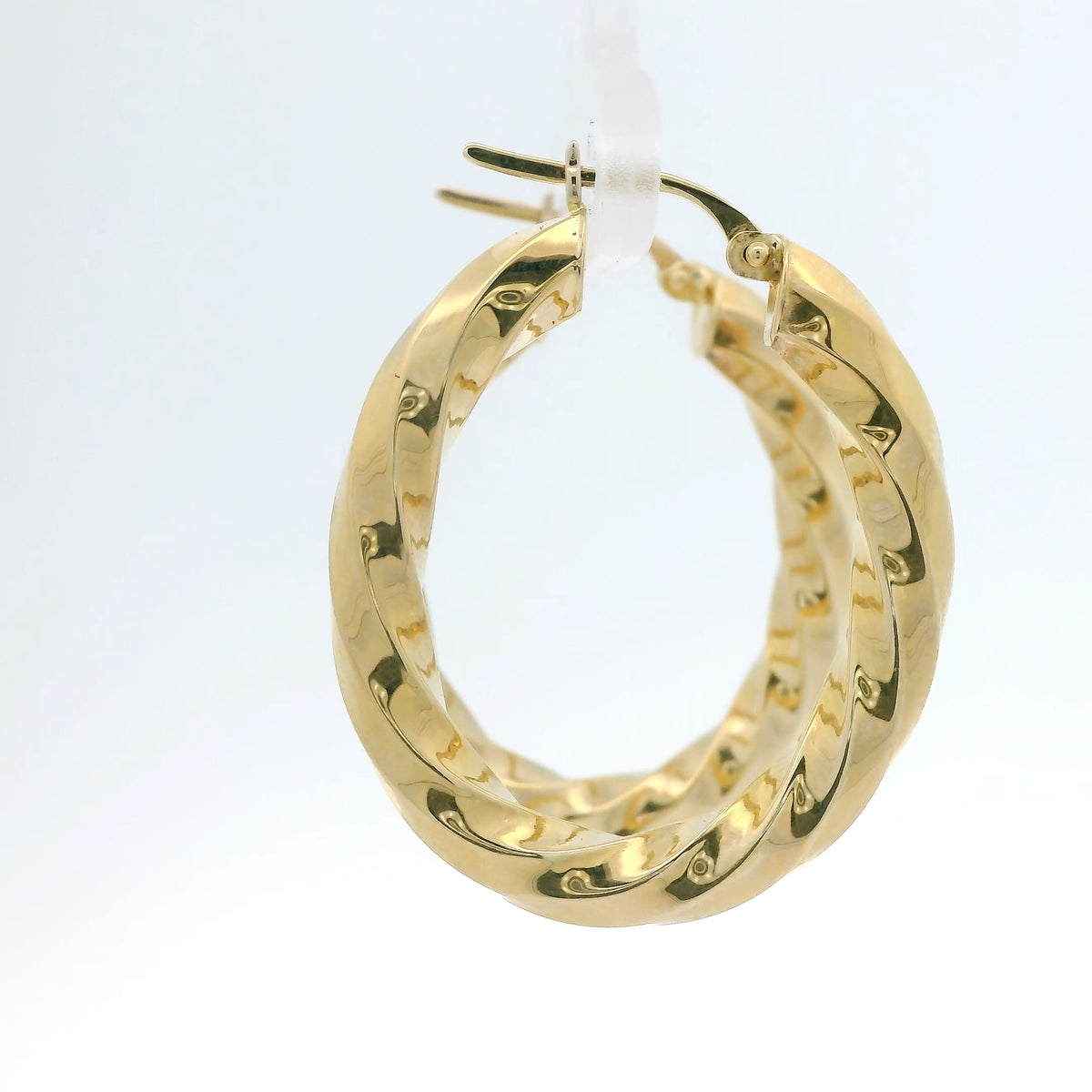 Yellow Gold Twist Hoops