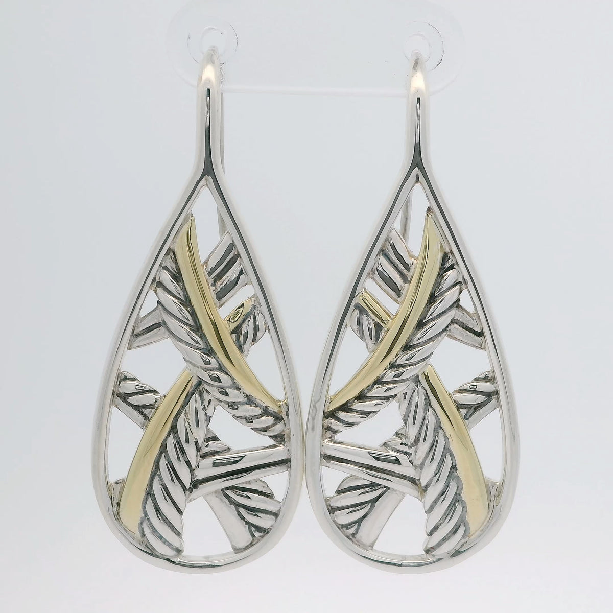 David Yurman Two-Tone Papyrus Drop Earrings