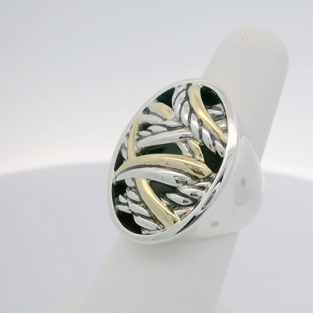 David Yurman Two-Tone Papyrus Oval Ring