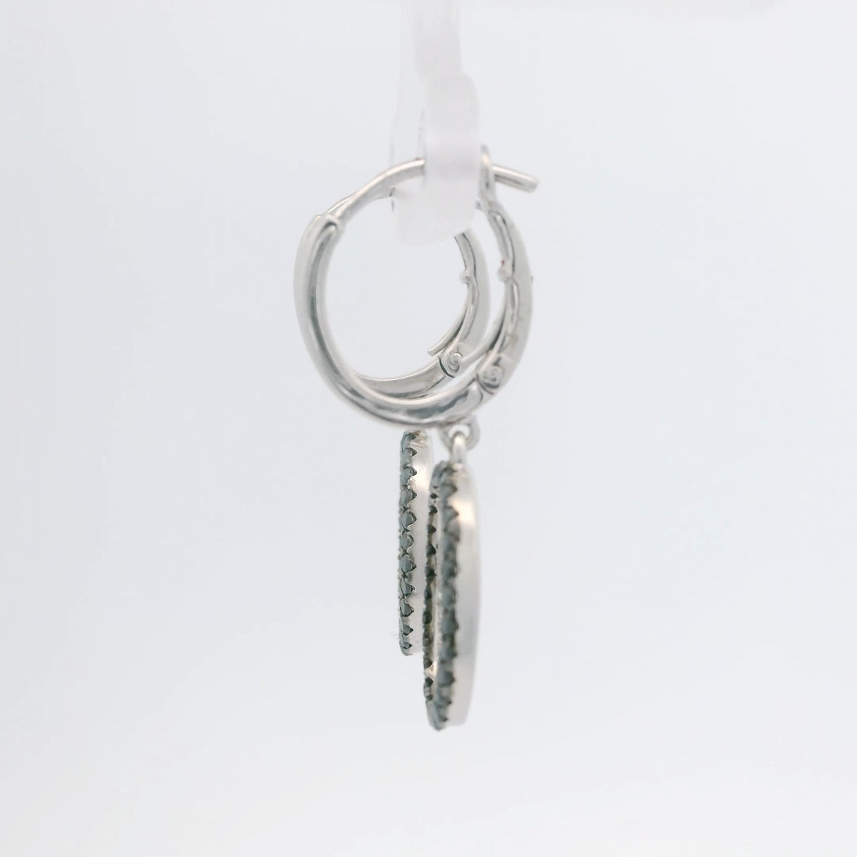 Black and White Diamond Drop Earrings