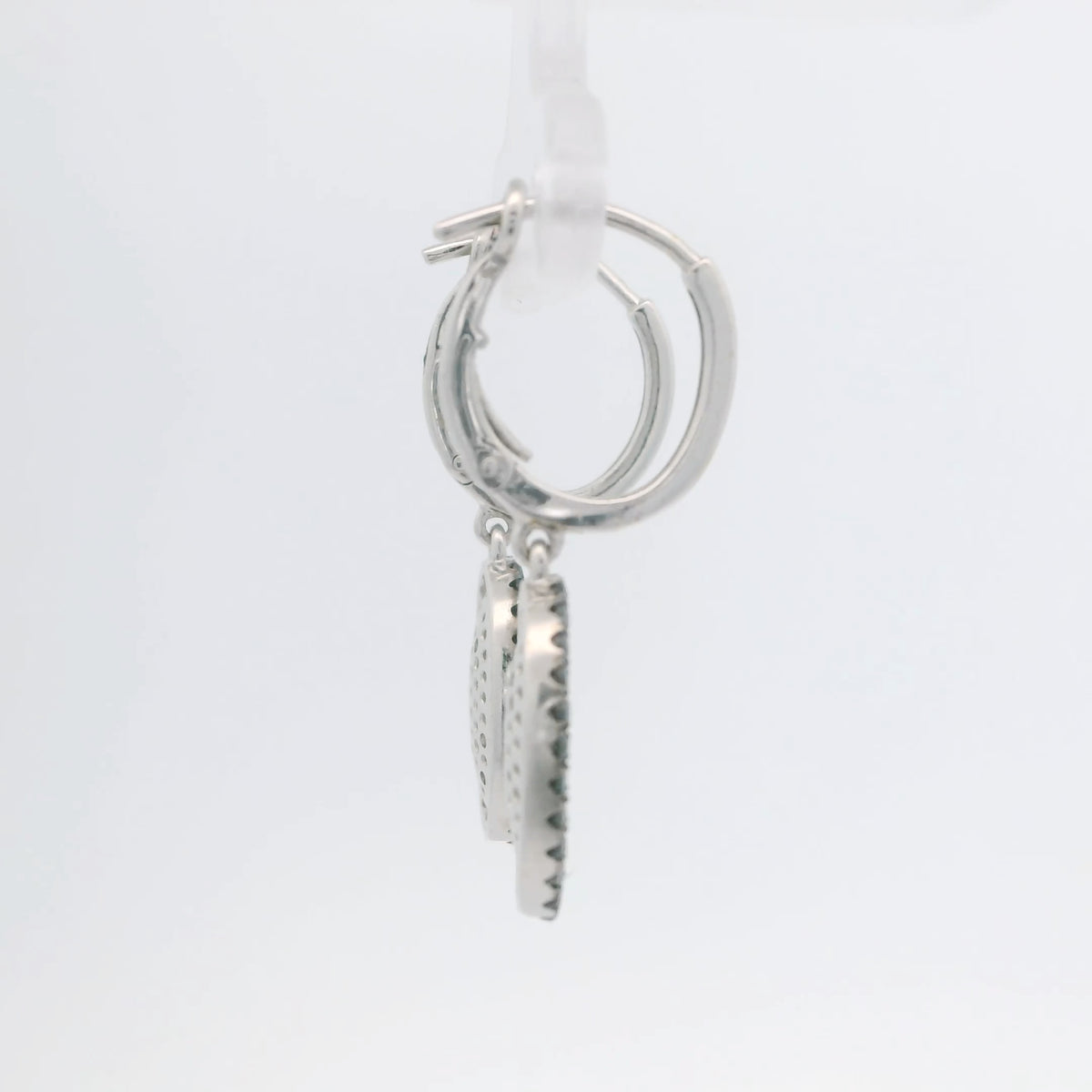 Black and White Diamond Drop Earrings