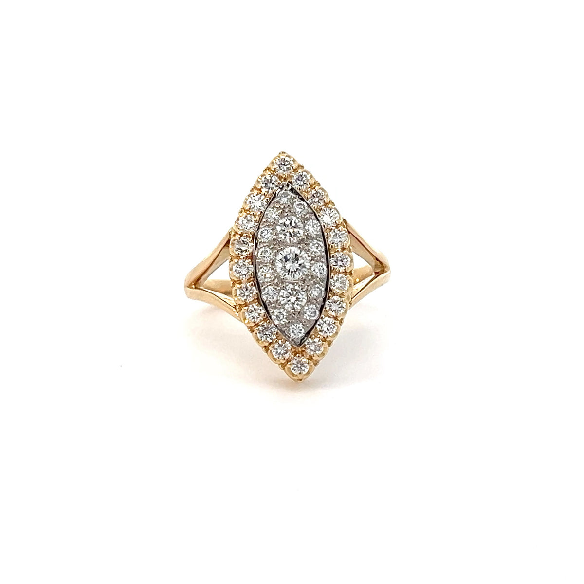 Handmade Marquise Shape Diamond Ring