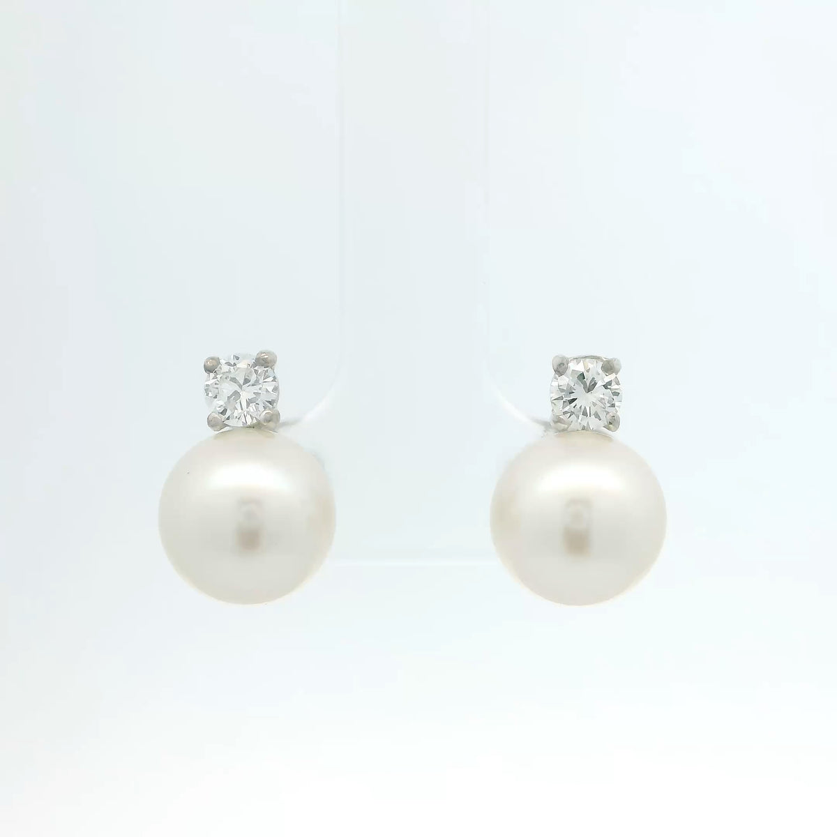 Akoya Pearl and Diamond Earrings