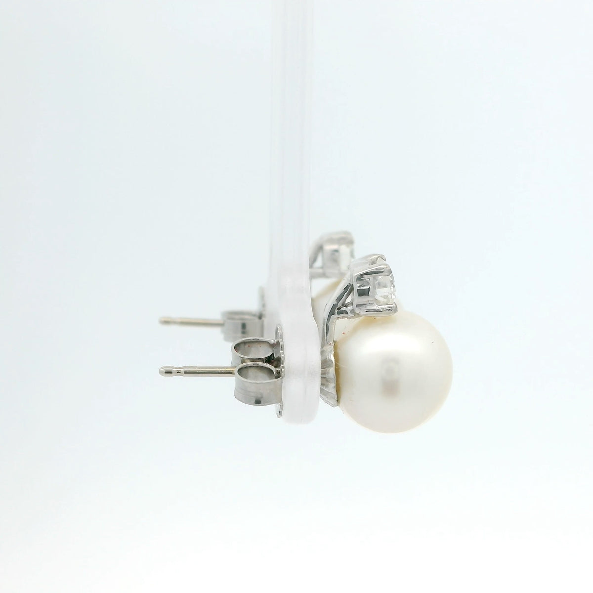 Akoya Pearl and Diamond Earrings