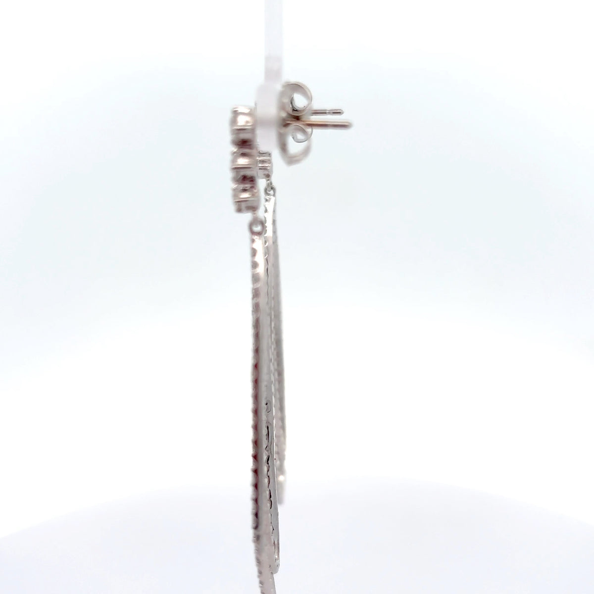 Fancy Drop Diamond Earrings with Open Metal Work