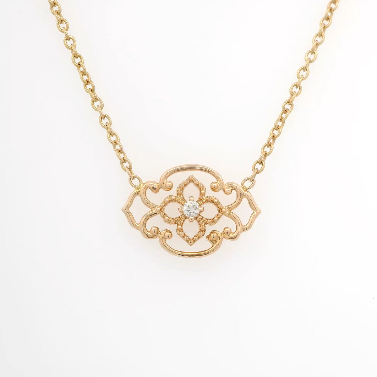 Open Metal Work Necklace