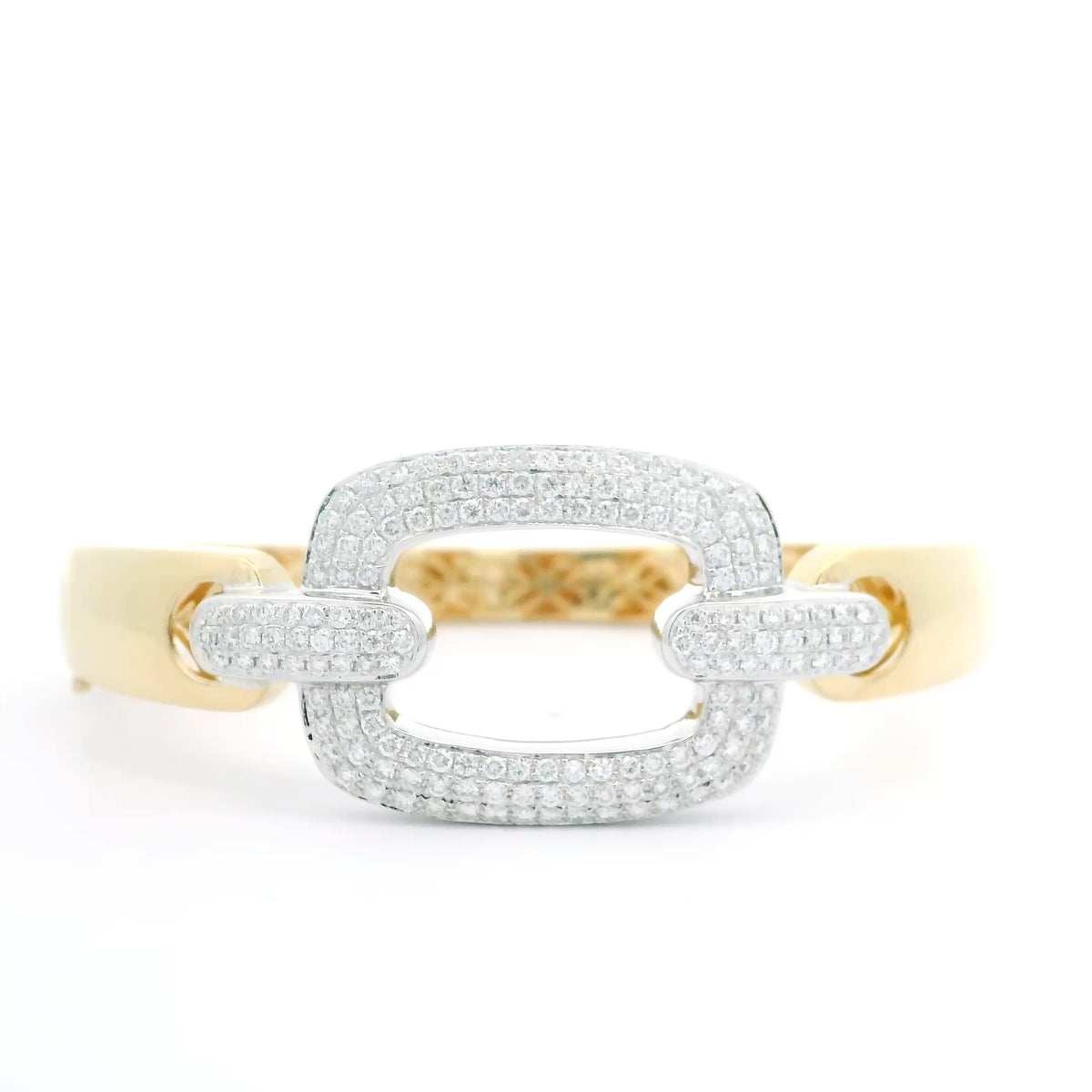 Hinged Bangle with Diamonds