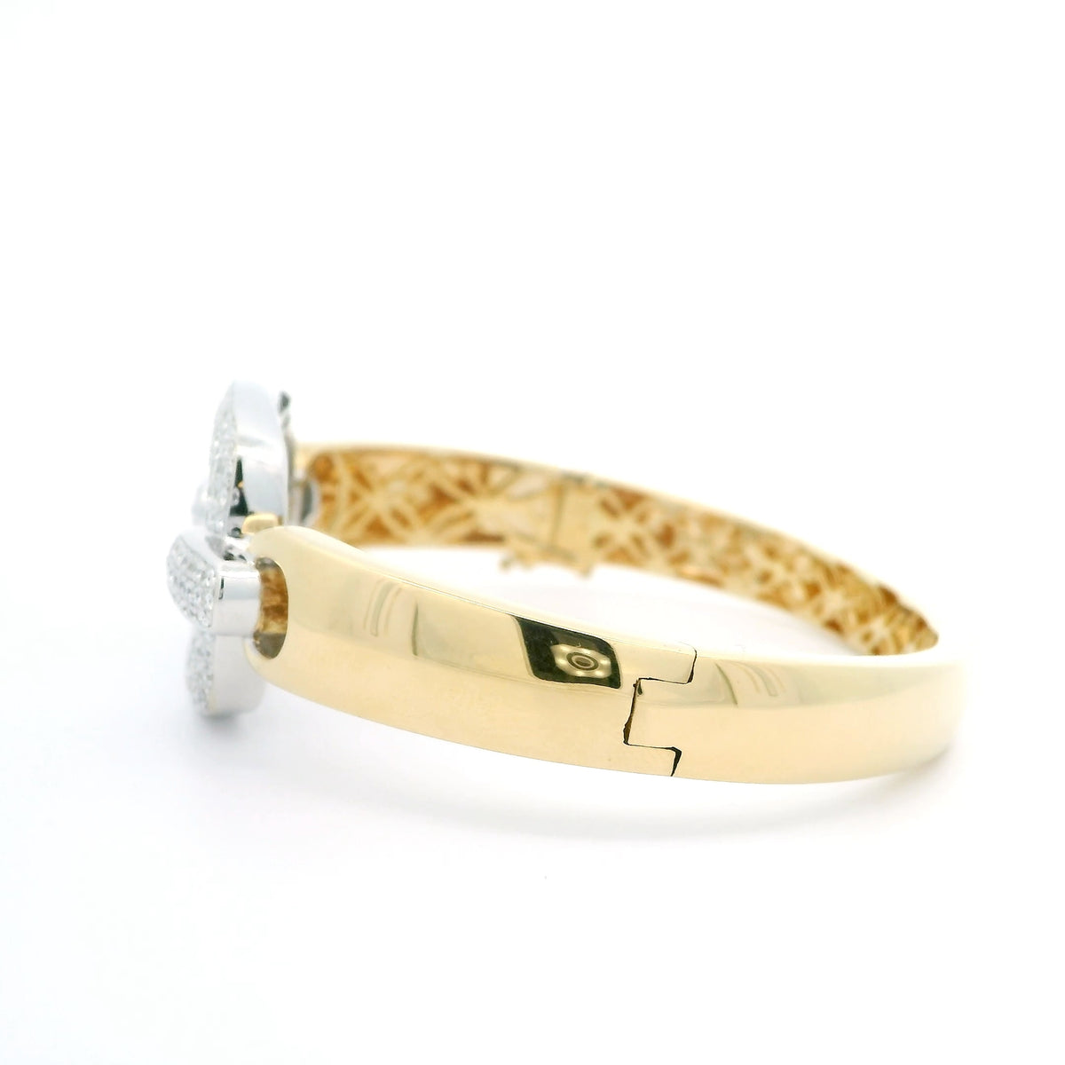 Hinged Bangle with Diamonds