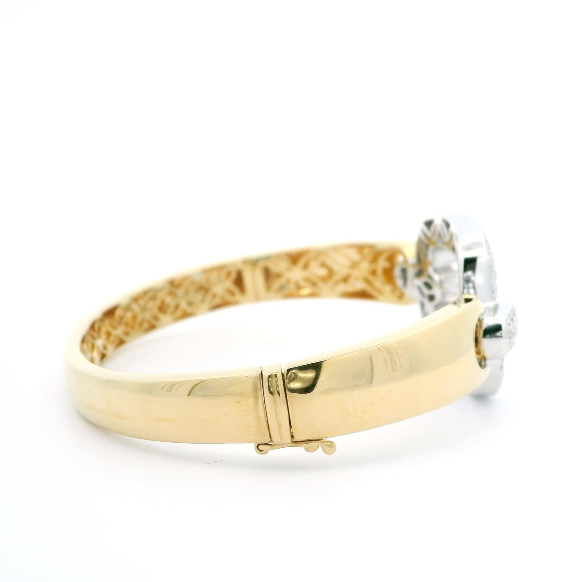 Hinged Bangle with Diamonds