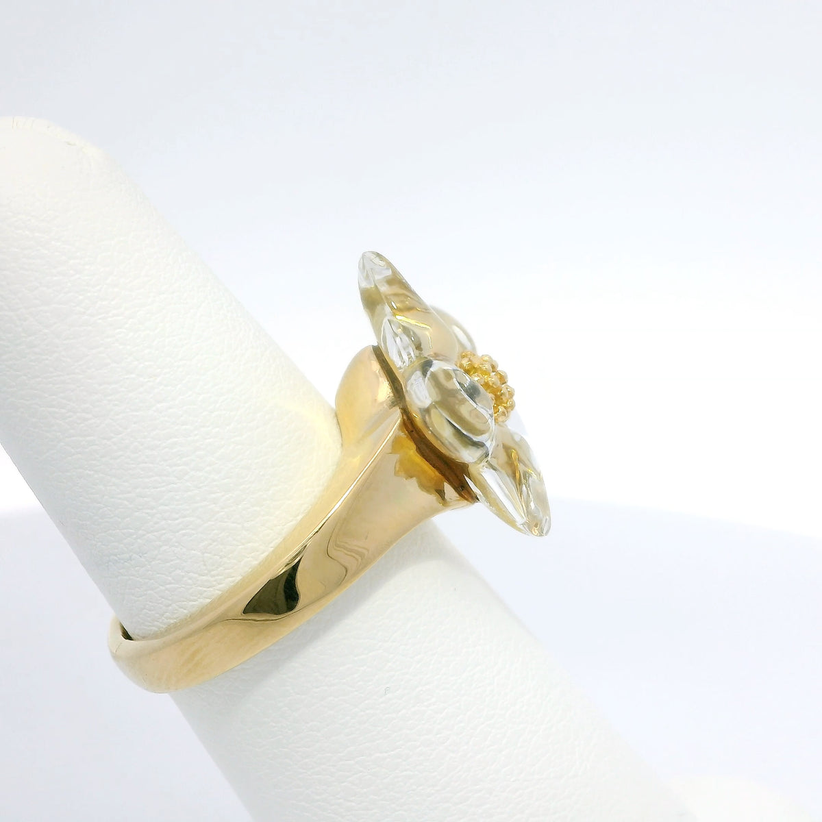 Baccarat Crystal Flower Ring
