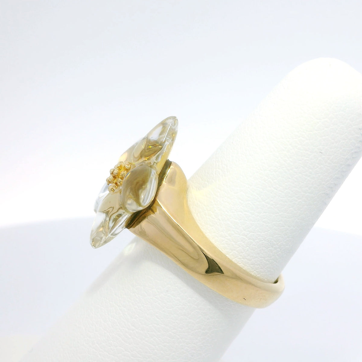 Baccarat Crystal Flower Ring