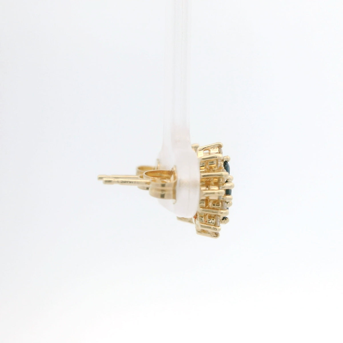 Sapphire and Diamond Cluster Studs