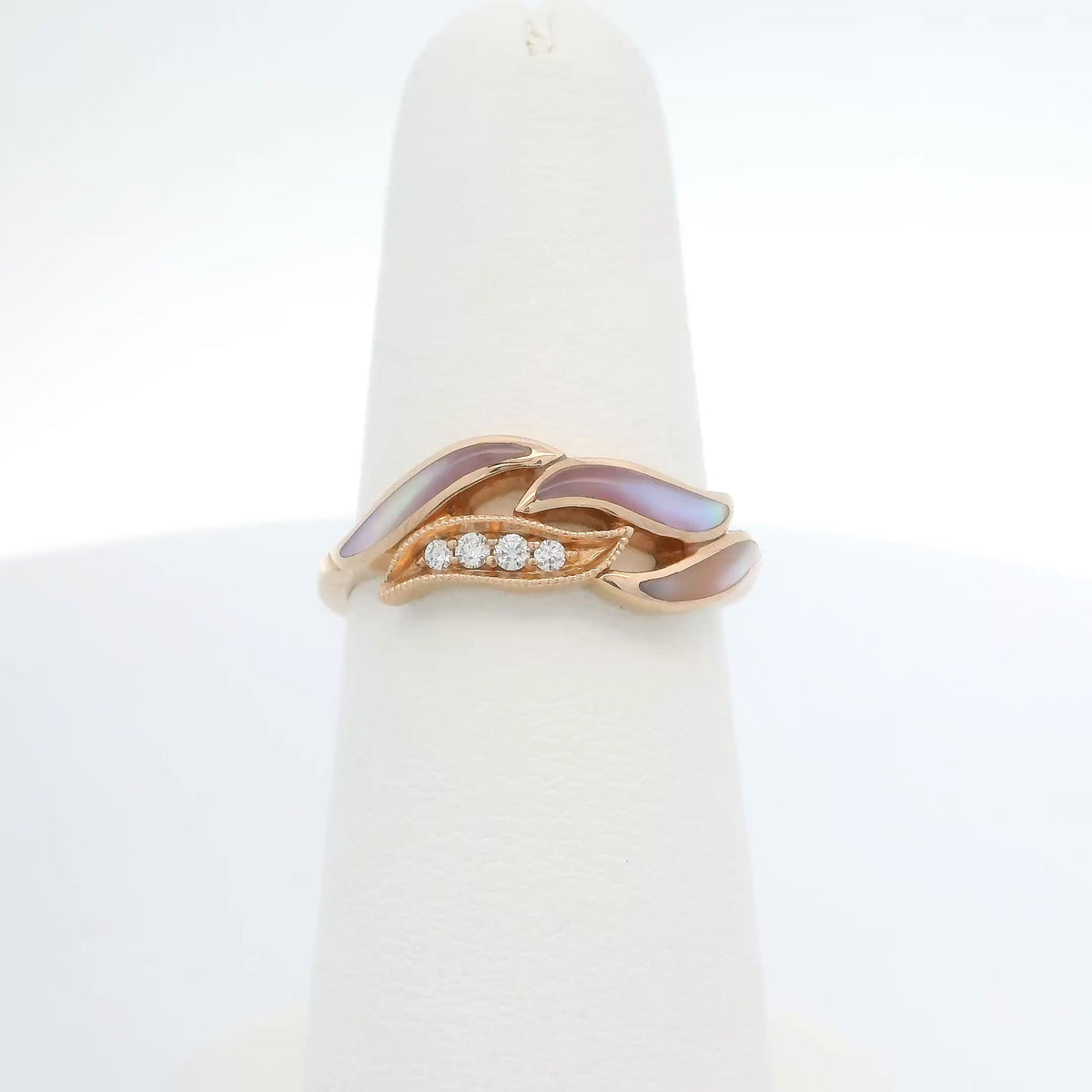 Mother of Pearl and Diamond Ring