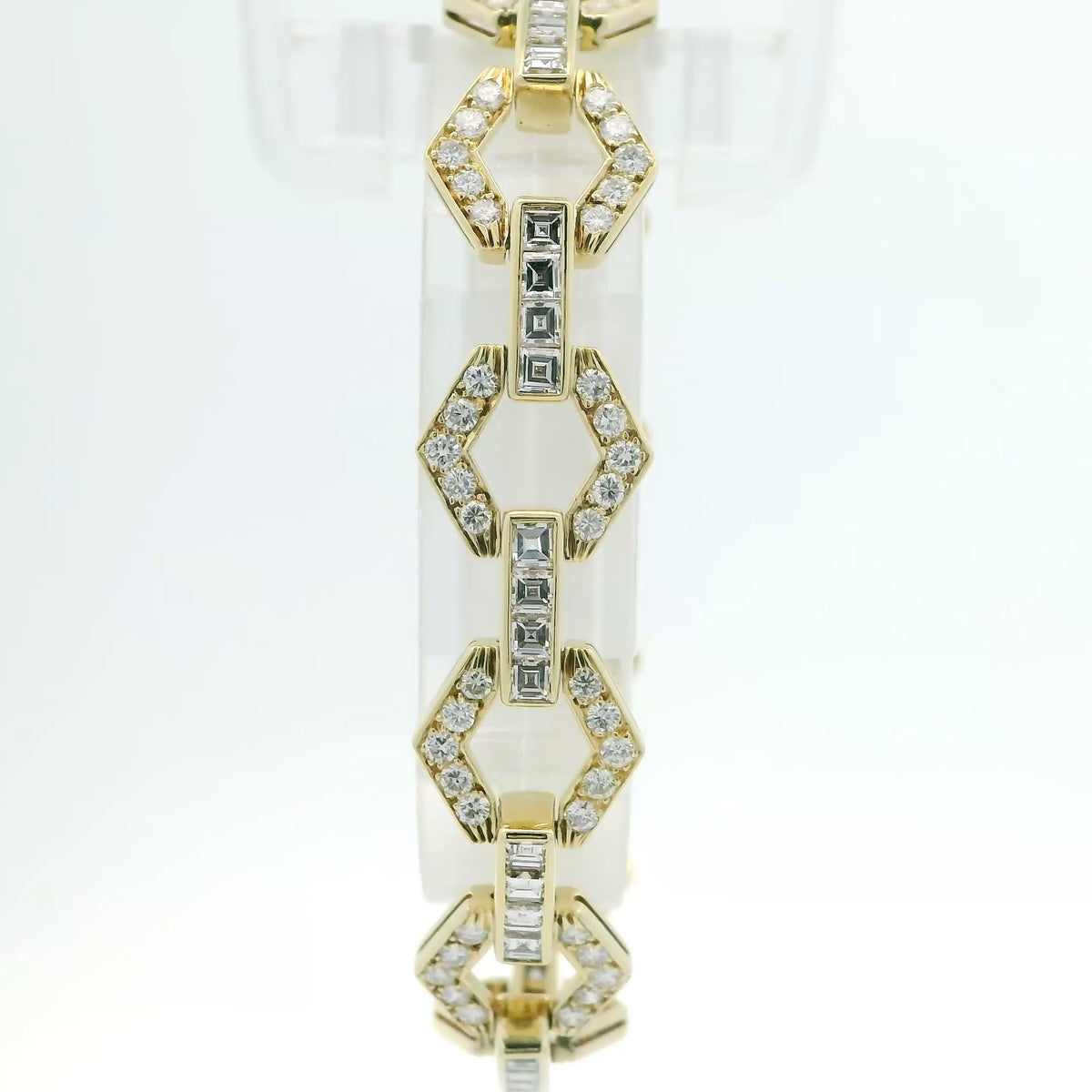 Open Metal Fancy Diamond Bracelet