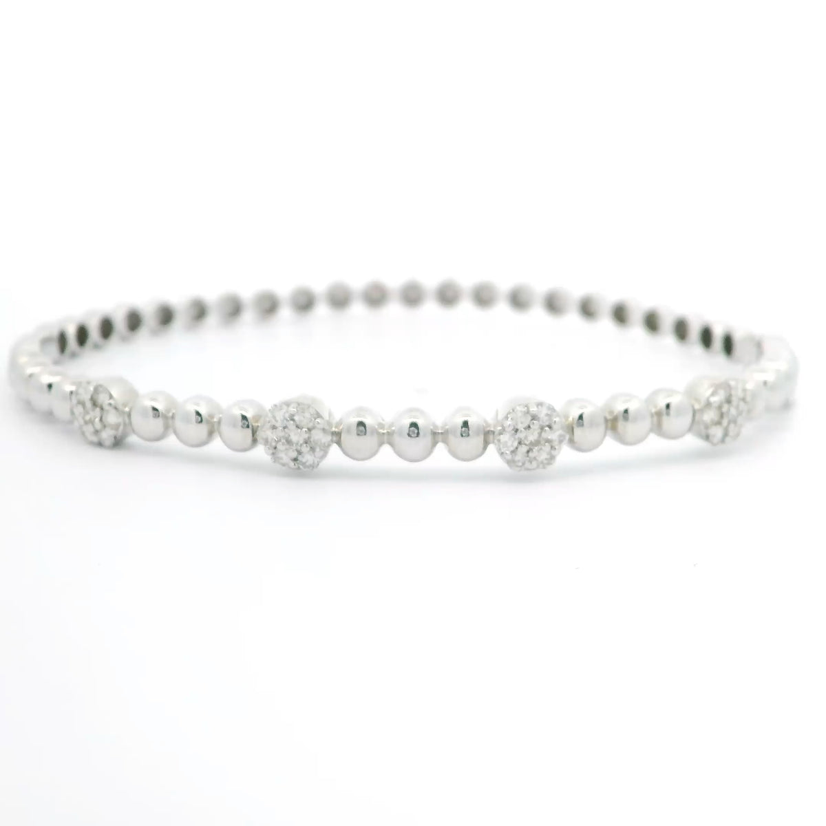 Bangle with 4 Diamond Clusters