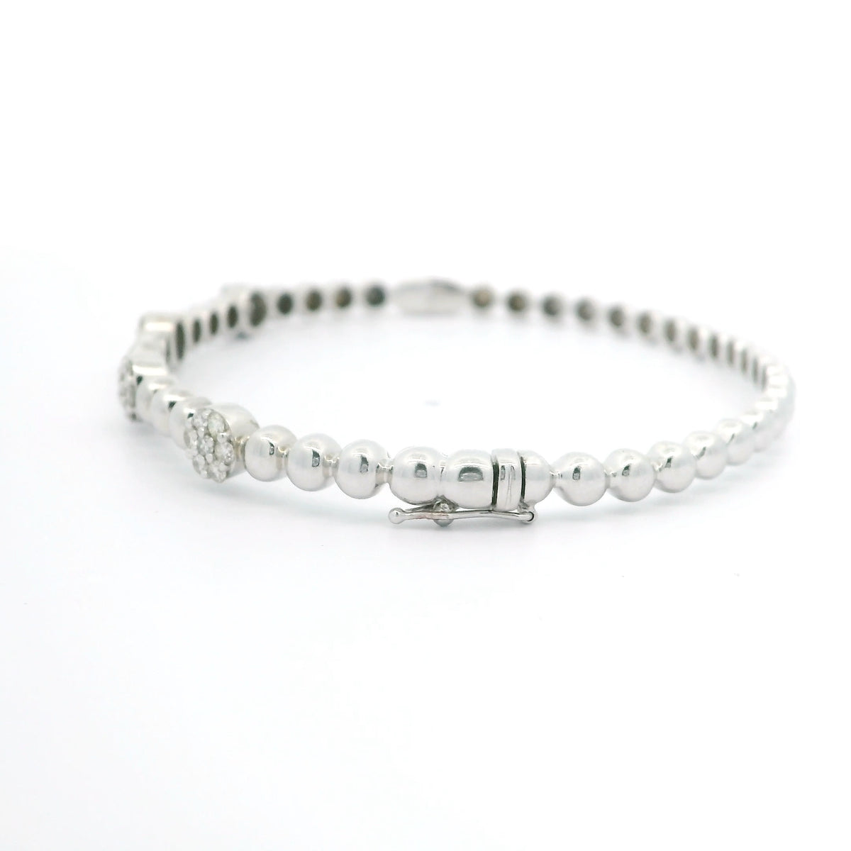 Bangle with 4 Diamond Clusters