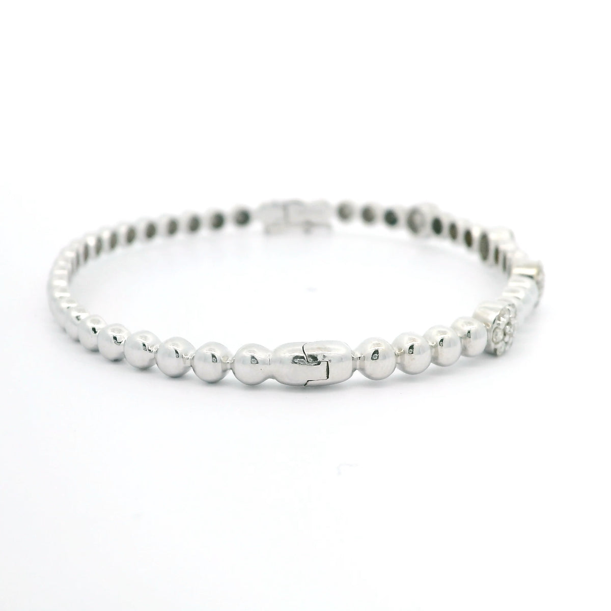 Bangle with 4 Diamond Clusters