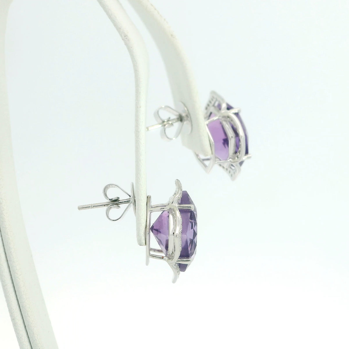 Amethyst and Diamond Earrings