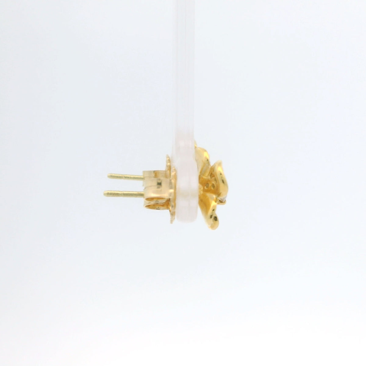Yellow Gold & Diamond Flower Stud Earrings