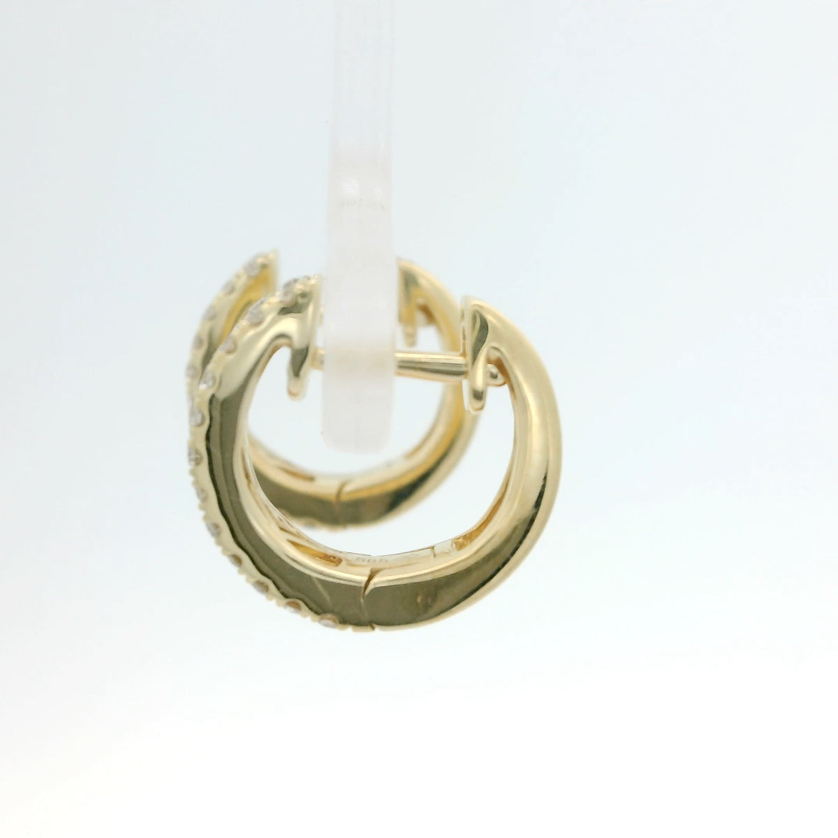 Double Row Diamond Hoops