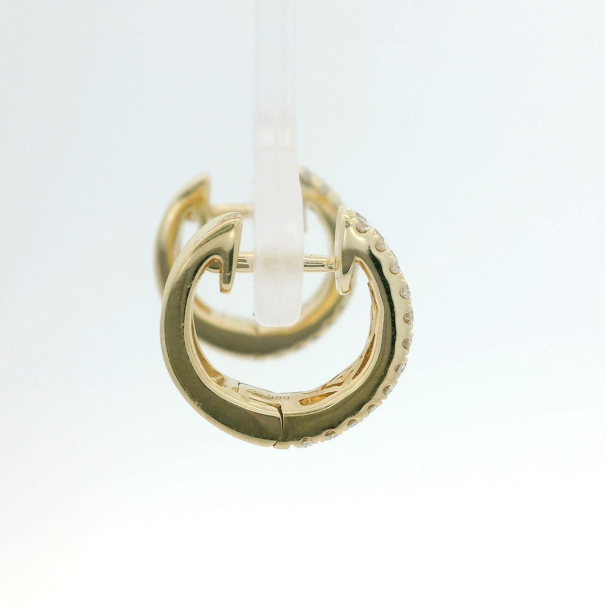 Double Row Diamond Hoops