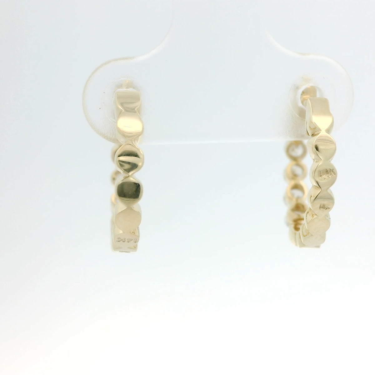 Yellow Gold Diamond Hoops