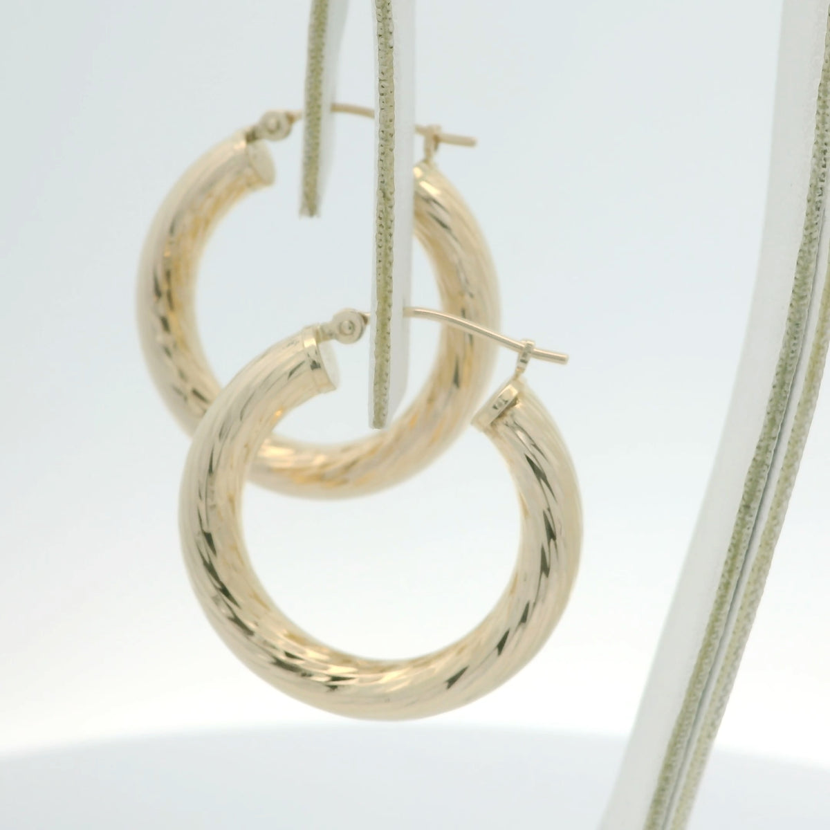 Textured Gold Hoops
