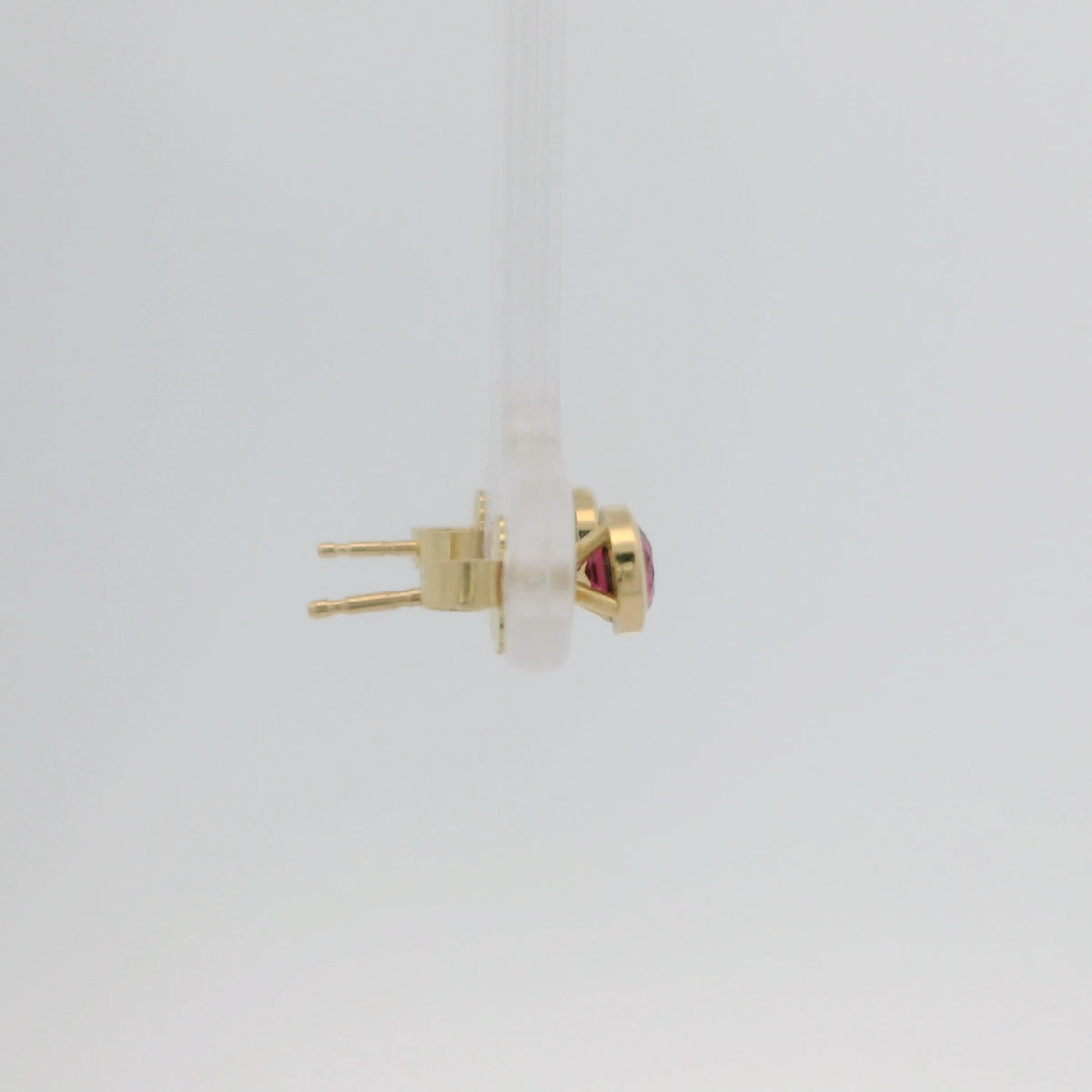 Ruby Bezel Set Studs