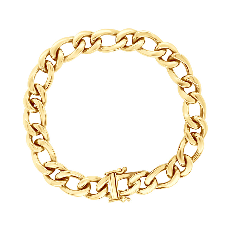 Alternating Link Gold Bracelet