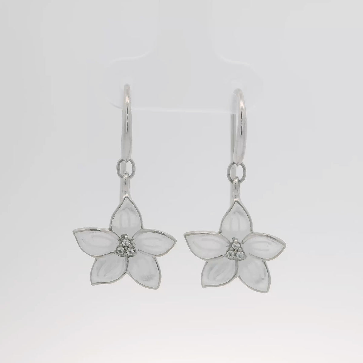 Stephanotis Flower Dangle Earrings